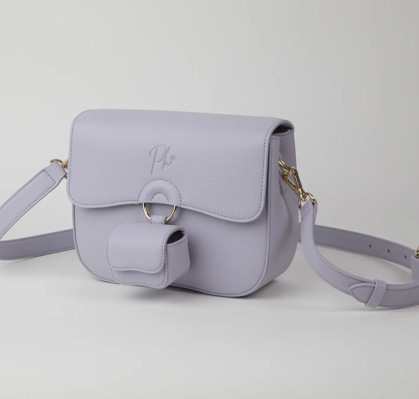 Borsa a tracolla Philia Lilac, vista frontale