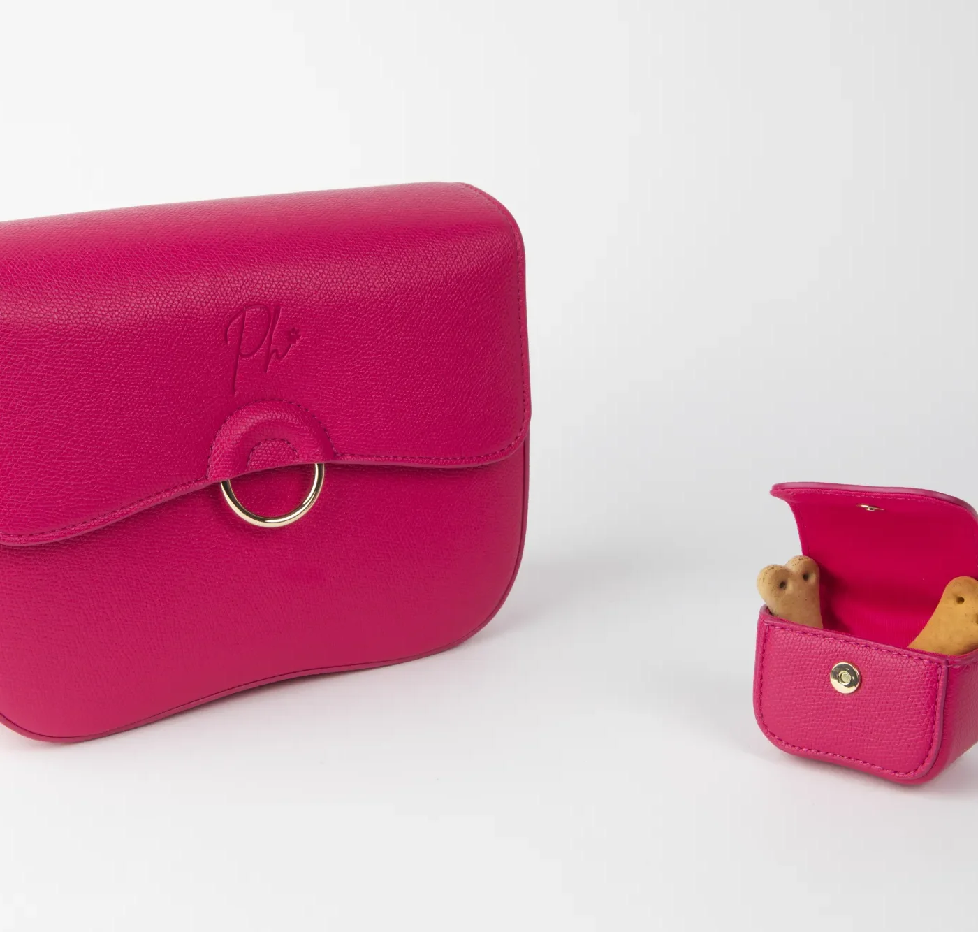 Borsa Philia Raspberry con pochette premietti